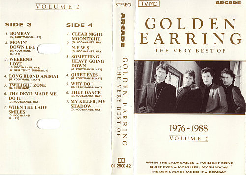 Golden Earring The Very Best of 1976 - 1988 Volume 2 cassette inlay 1988 NL